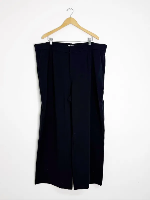 Abercrombie & Fitch Wide Leg Dress Pants XXL NWT Navy High Rise - Image 2