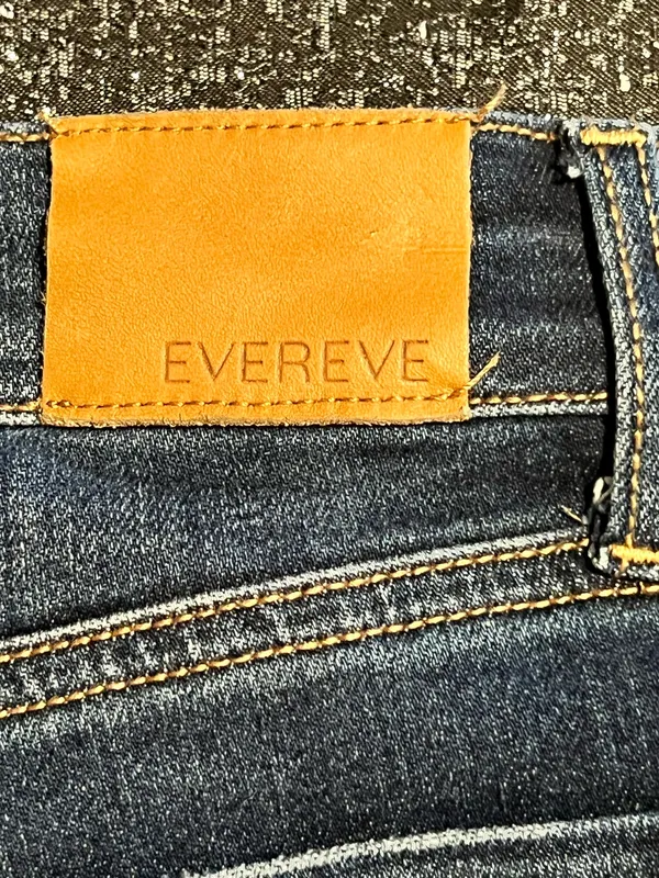 Womens 28" Evereve Front Seam High Waisted Wide Leg Jeans-Dark Wash - Image 11