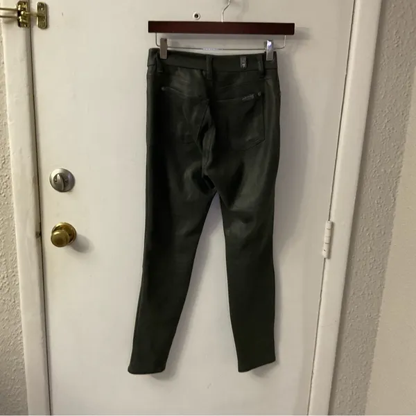 7 For All Mankind Metallic Coated High Rise Skinny Jean 28 Goth Punk Rocker Rave - Image 4