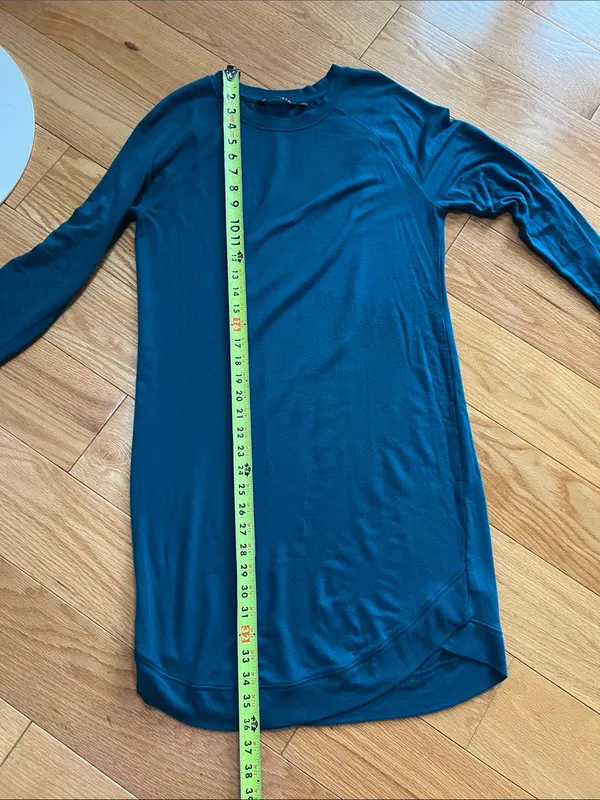 Athleta Teal Long Sleeve Shift Dress - Image 7