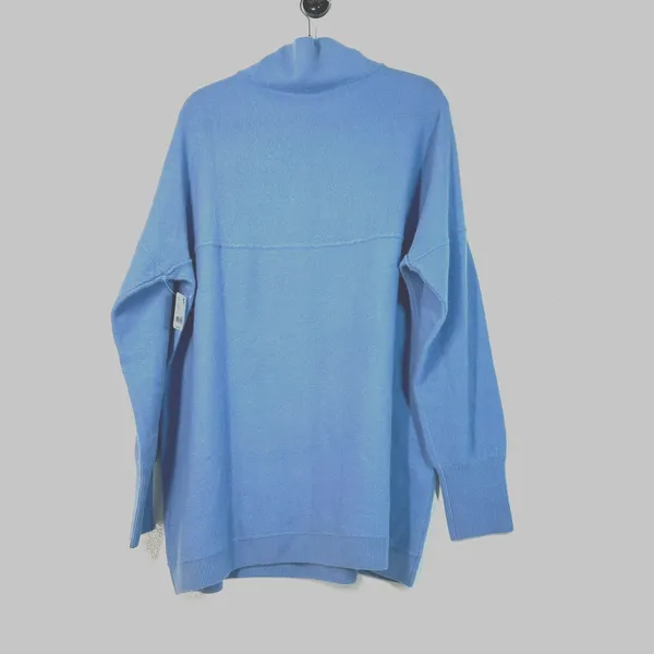 NWT Free People Ottoman Slouchy Knit Tunic Sweater Cashmere L Blue Z128-14 Lux - Image 4