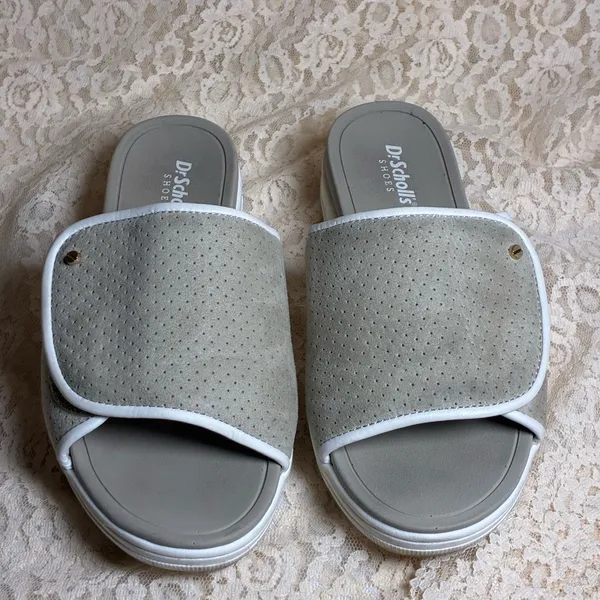 Dr. Scholl's Time Off Set Women's Adjustable Slide Sandals - Oyster Size 6 - Image 2