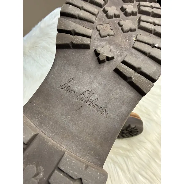 Sam Edelman Brown Suede Junip Combat Boots - Image 6