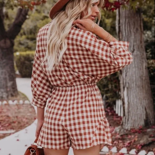 VICI | Gingham Romper - Image 3