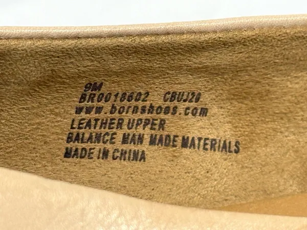 Born Womens Ballet Flats Size 9 M Beige Nude Leather Square Toe Slip On Shoes - Image 8