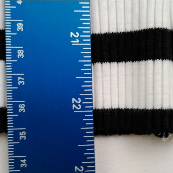 Zara Ribbed Knit Jersey T-shirt w/ Stripes & Brooch Short Sleeve MEDIUM - Image 6