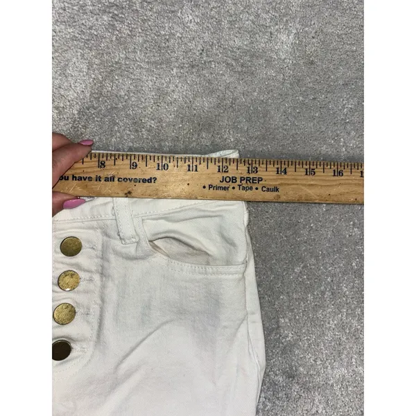 oraije paris white‎ jeans cropped flare boot cut Size Small 25x24 - Image 9