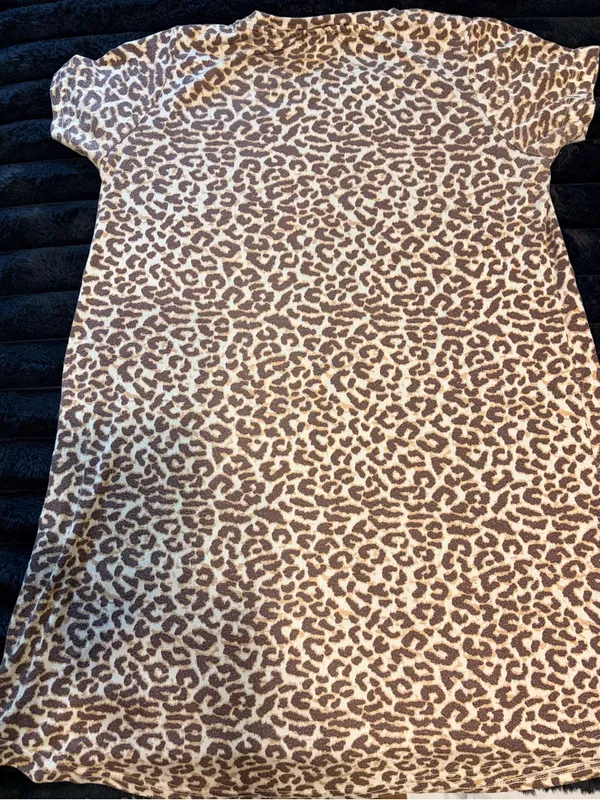 Cotton On Leopard Print Short Sleeve Dress - Brown & Cream - Image 5