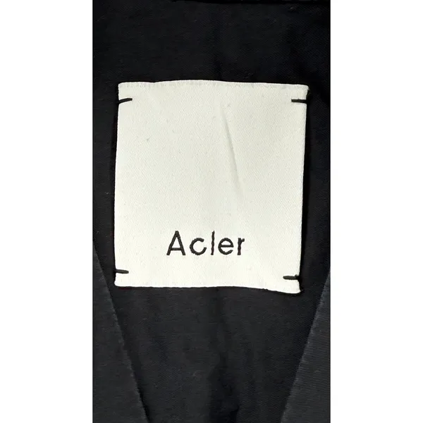 Acler Black Sleeveless Wrap Dress Button Detail‎ Asymmetrical Hem Size US 6 - Image 2