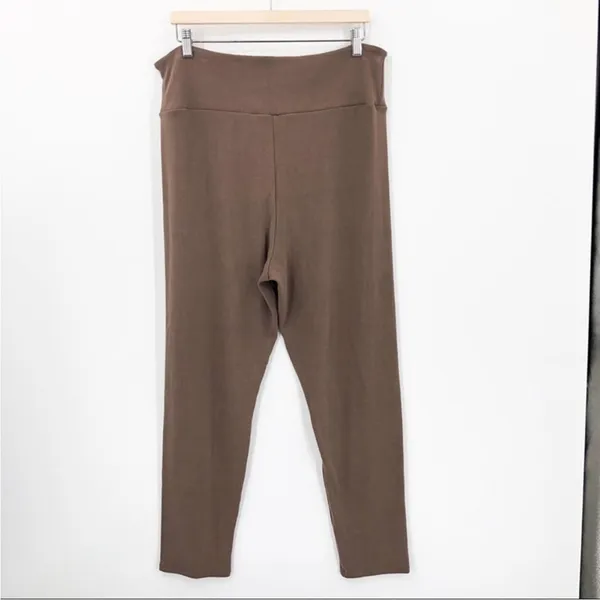 WOMN. Thea Leggings Brown Ribbed High Rise Stretchy XXL NEW - Image 8