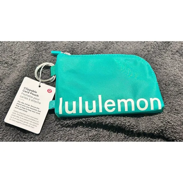 Lululemon Dual Pouch Wristlet & Clippable Card Pouch OS Green Teal NEW NWT - Image 14