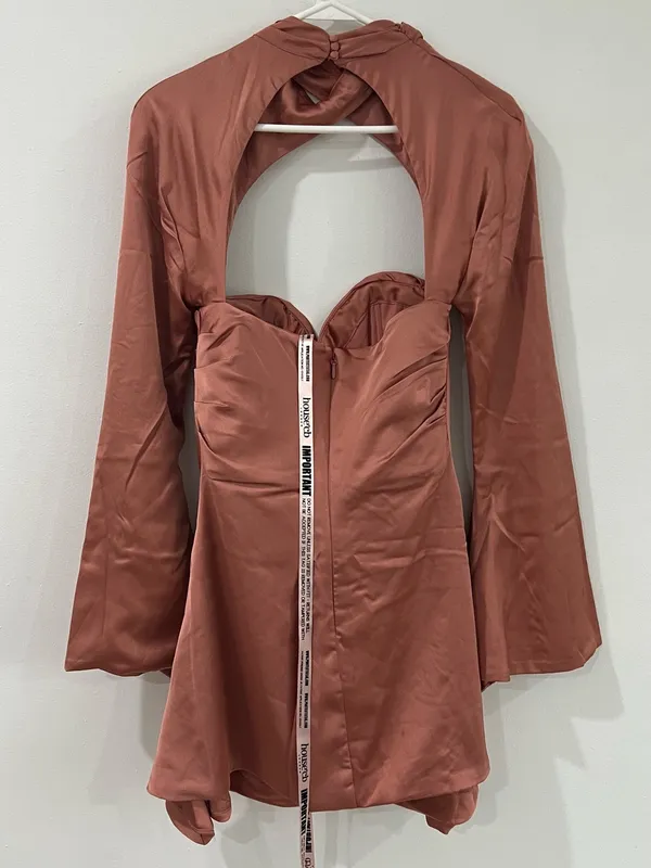 House of CB Toira Rose Draped Mini Dress Cutout Corset NWT M - Image 5