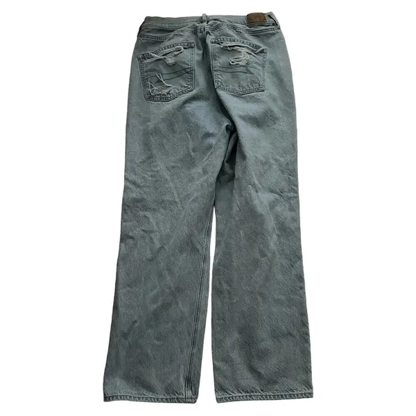 American Eagle Ripped Highest Rise 90s Boyfriend Jean 10 Short Women’s Blue 3648 - Image 3