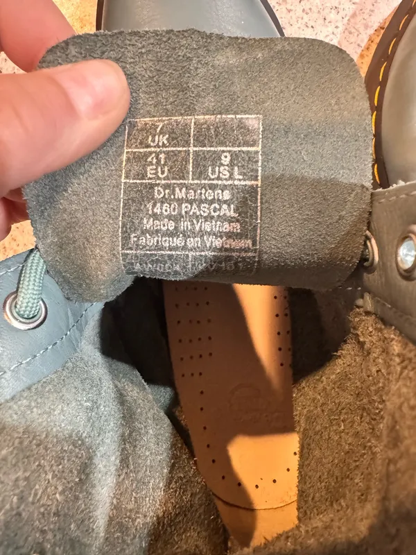 Dr. Martens Teal Leather Boots - Image 3