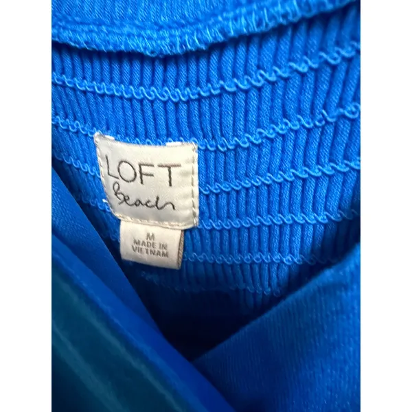 Loft Beach Womens Royal Blue‎ Wide Leg Jumpsuit Tie Strap Surplice V-Neck M NEW - Image 3