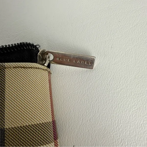 Authentic Vintage Burberry Blue Label Nova Check Plaid Canvas Tote Bag - Image 7