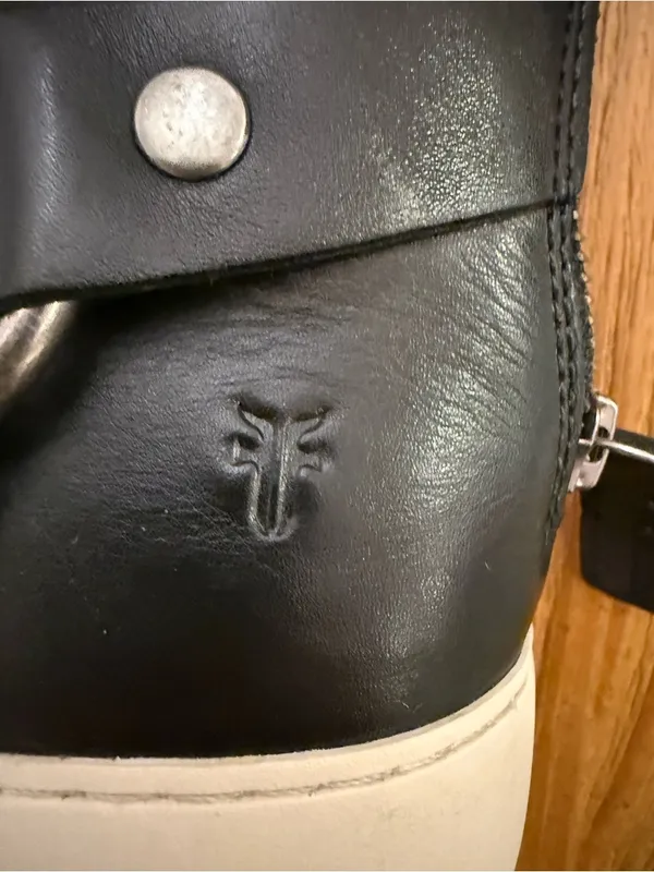 Frye Lena Harness Bootie Black Leather Platform Sneaker 8.5 NWOB - Image 7