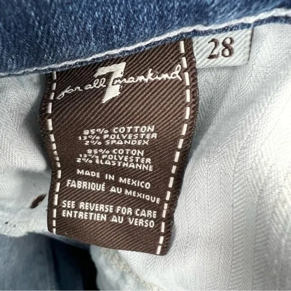 7 For All Mankind Josefina skinny boyfriend blue medium wash denim jeans 28 - Image 8