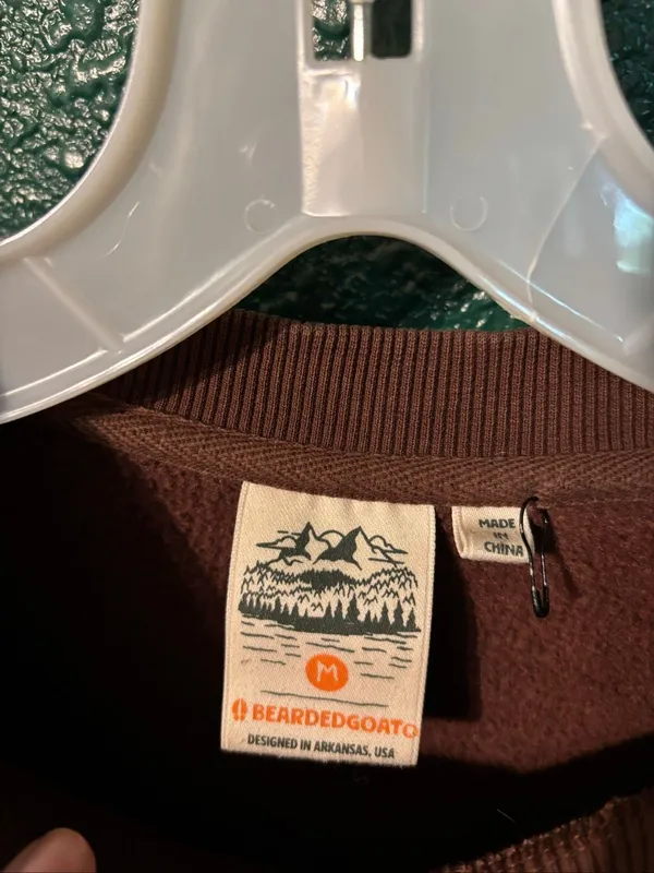 Bearded Goat Brown Heavy Crewneck Size Medium - Image 3