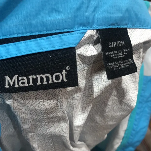 Marmot blue full zip windbreaker hooded jacket - Image 7