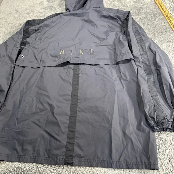 Vintage Nike Jacket Woman's SZ S Blue Windbreaker Rain Coat Y2K 90s Spellout - Image 12