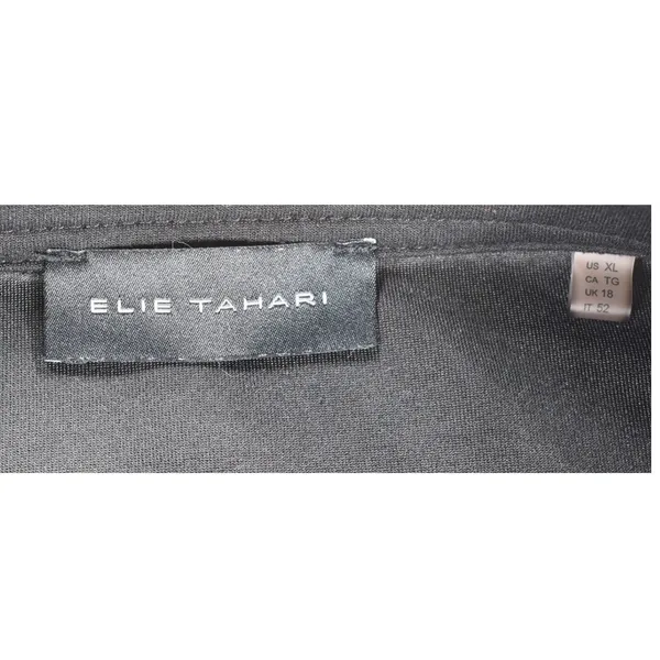 Elie Tahari Womens XL Black Quarter Zip Pullover Sweatshirt Mock Neck Top - Image 4