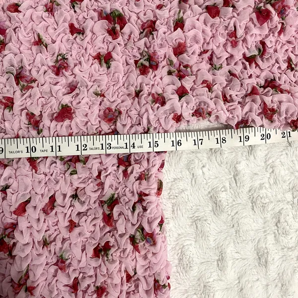 NWOT Free People Pink Floral Rosie Posie Smocked Cropped Y2K Feminine Top S - Image 8