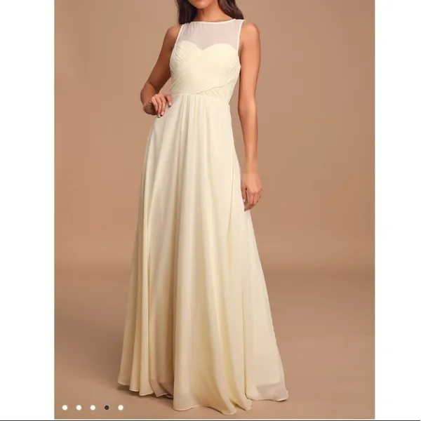 𝅺NWT LULU’S Some Type of Sway Cream Maxi Dress M - Image 2