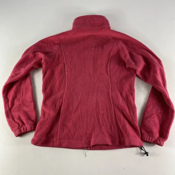 Columbia Jacket Womens Medium Pink Full Zip‎ Fleece Outdoor Zip Pockets Ladies - Image 4