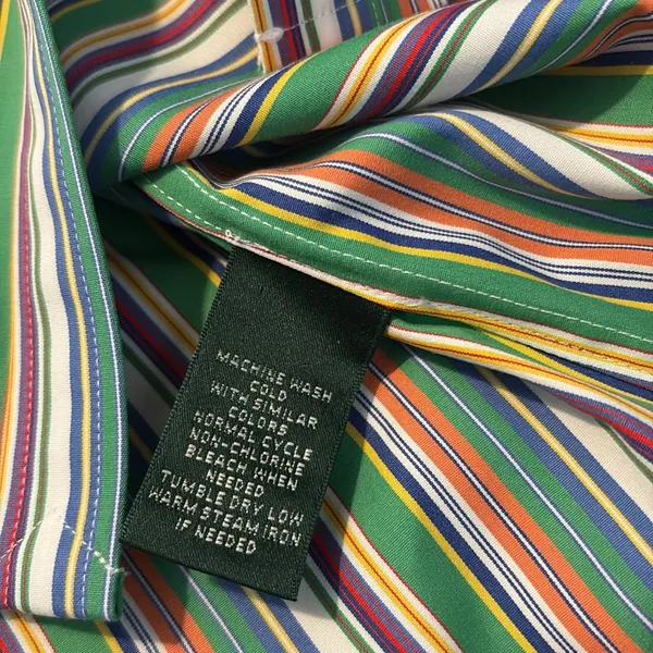 Lauren Ralph Lauren LRL Medium Striped Button Down Dress Shirt - Image 5