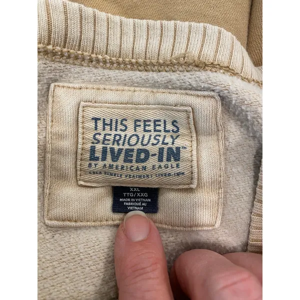 American Eagle Outfitters Seriously Lived in Graphic Sweatshirt Sand Women's XXL - Image 6