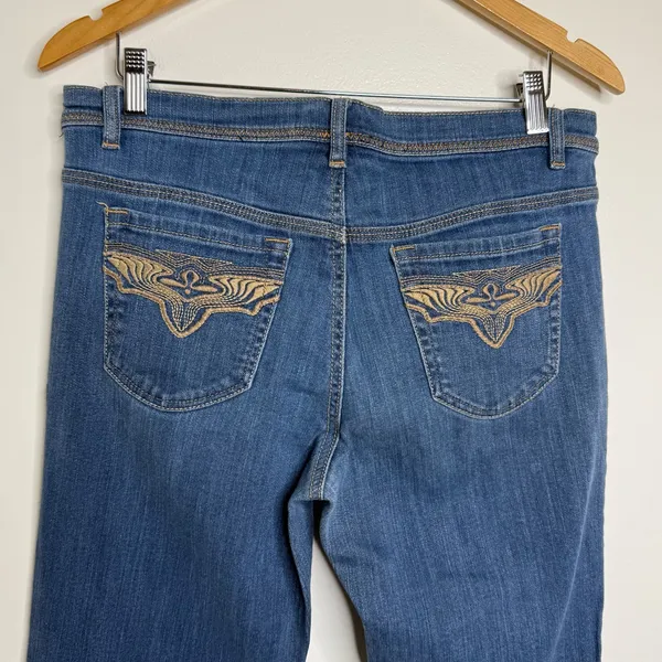 Axcess Liz Claiborne Denim Jeans Stretch Mid Rise Bootcut Size 12 - Image 5
