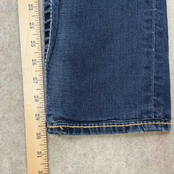 Big Star Jeans Womens 25 Nina Blue Y2K Western Thick Stitch Low Rise Straight - Image 9