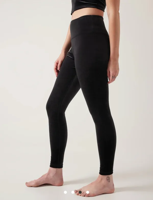 Athleta Elation Velvet Tight Black Medium - Image 3