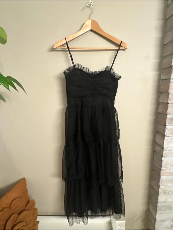 LULUS Tiered Lace‎ Midi Dress - Image 6