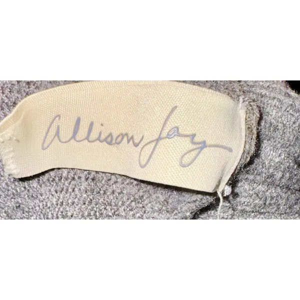 Allison Joy Gray Long Split‎ Tie Bell Sleeve Sweater Women Sz Large Feminine Bow - Image 7