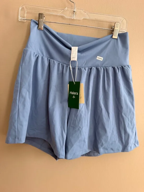 Halara L Womens shorts 5" High-Waisted Light Blue Athletic Shorts L With Tags - Image 4