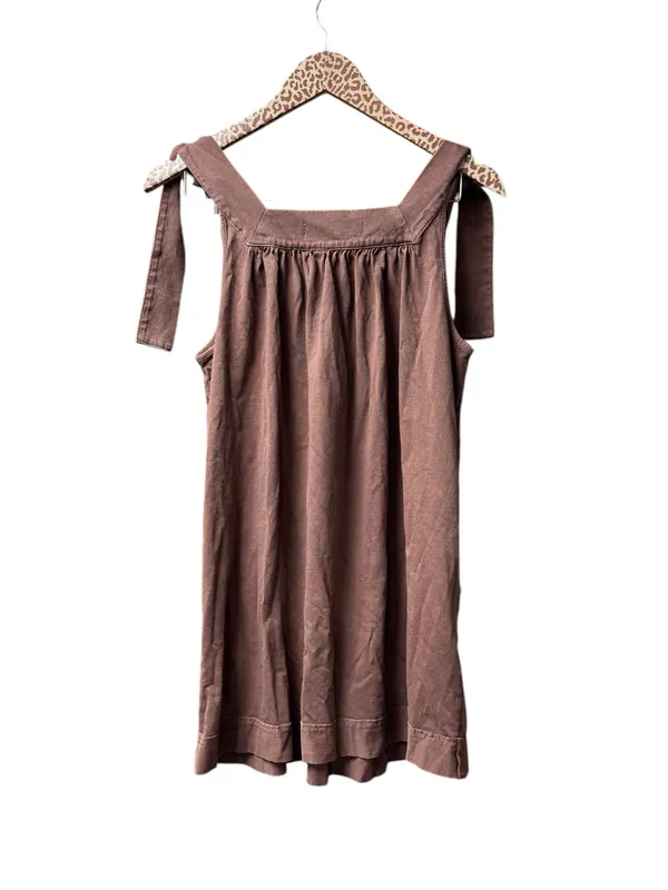 Free People FP Beach Free-Est Honey Tie Shoulder Mini Dress Brown Small - Image 3