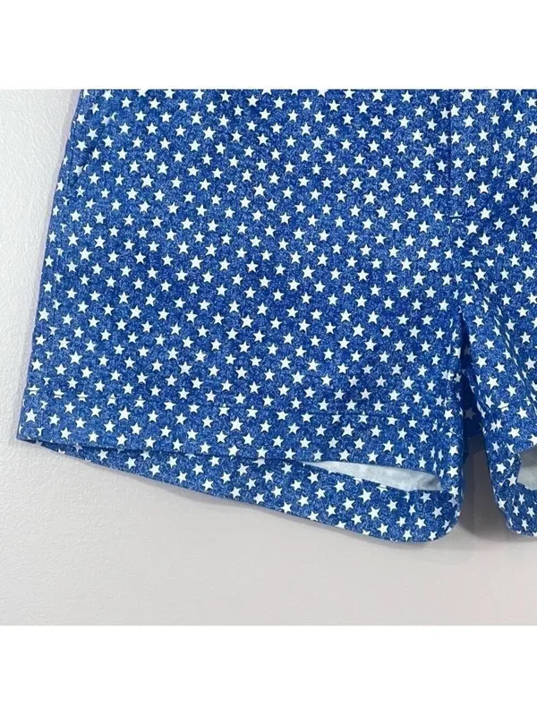 American Living Women Jean Shorts Stars Size 8 Stars Blue White - Image 3