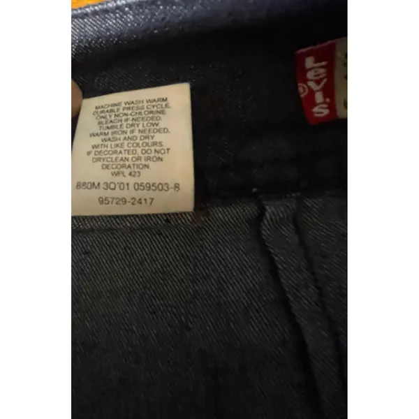 Vintage‎ Levis Red Tab Denim Skirt Dark Wash Y2K Pencil Skirt 10 MS 95729-2417 - Image 5