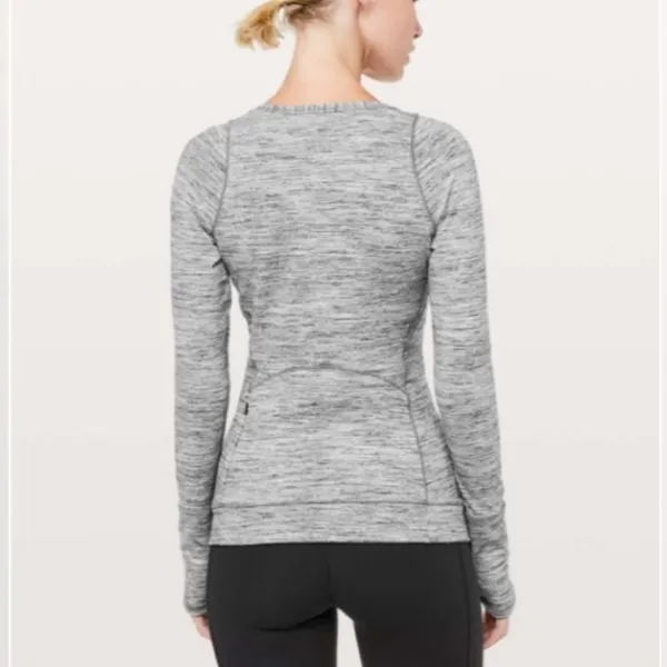 Lululemon Athletica Cypress Kiss long sleeve‎ space dyed top gray size 6 - Image 2