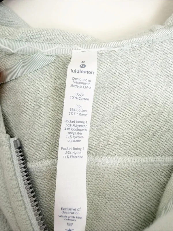 LULULEMON Cool & Collected Jacket Sea Breeze Size 8 - Image 6