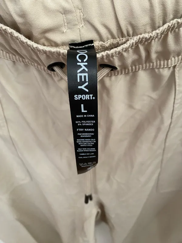 Jockey Beige Drawstring Jogger Pants Tan Size L - Image 3