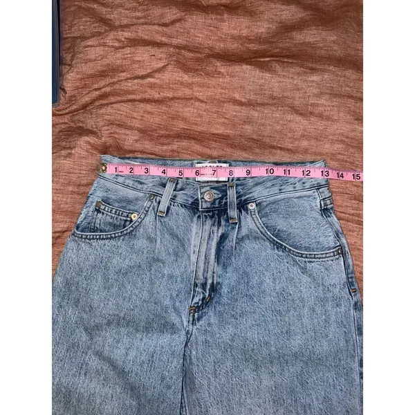 AGOLDE High Rise Straight Leg Jeans Size 24 - Image 4