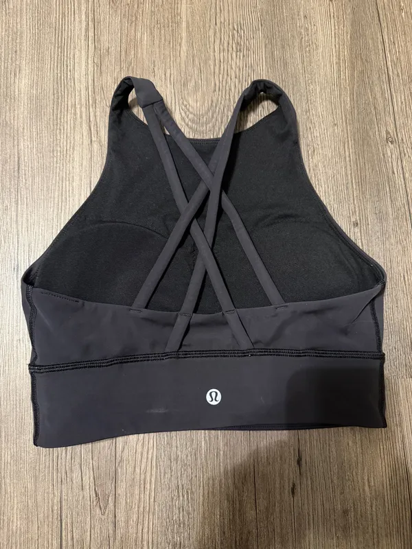 Lululemon black sports bra with criss-cross straps - Image 2
