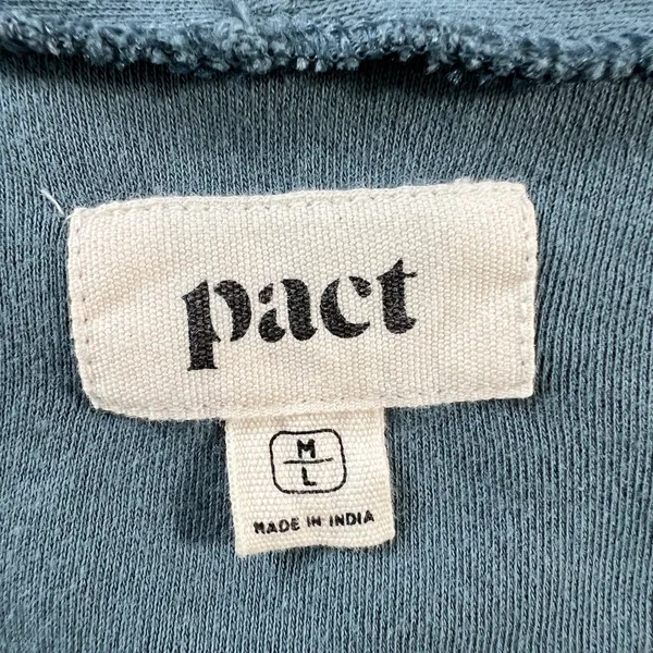 Pact Organic‎ Cotton Airplane Cardigan Sweater Slate Blue Women's Size M / L - Image 4