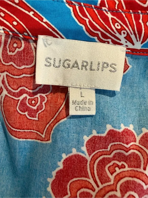 Sugarlips Ripon Floral Cileah Collared Maxi Dress Pockets Size Large Cotton - Image 8