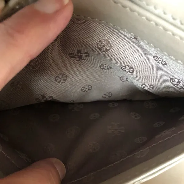Tory Burch Marion Embossed Leather Convertible Clutch Wristlet, Taupe - Image 14