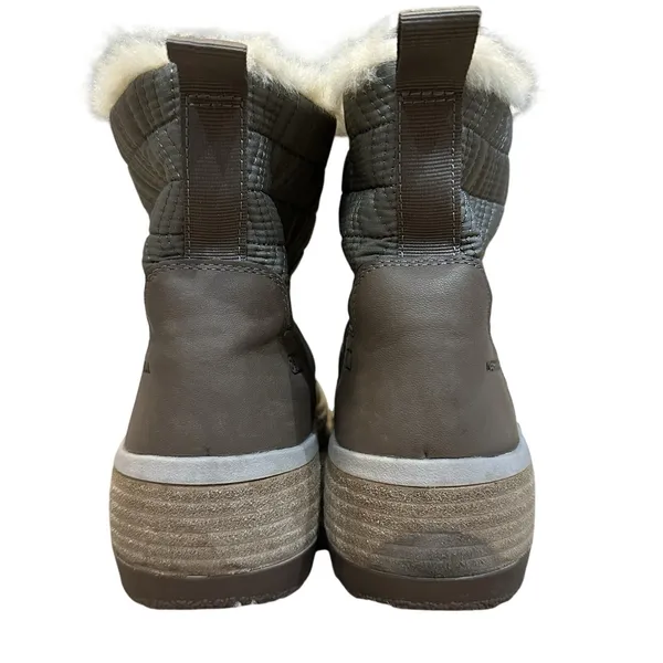 Merrell Womens 9 Haven Bluff Polar Waterproof Winter Boots Taupe Brown Faux Fur‎ - Image 8