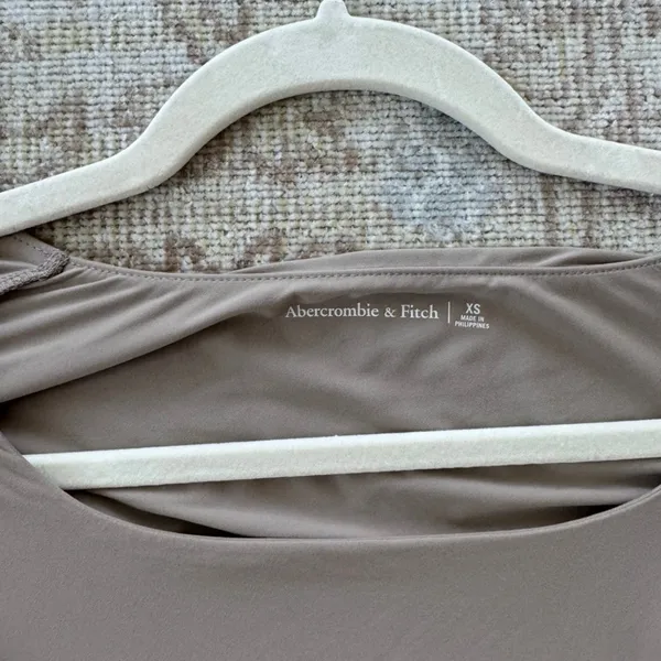 Abercrombie & Fitch Taupe Long Sleeve Bodysuit - Image 2